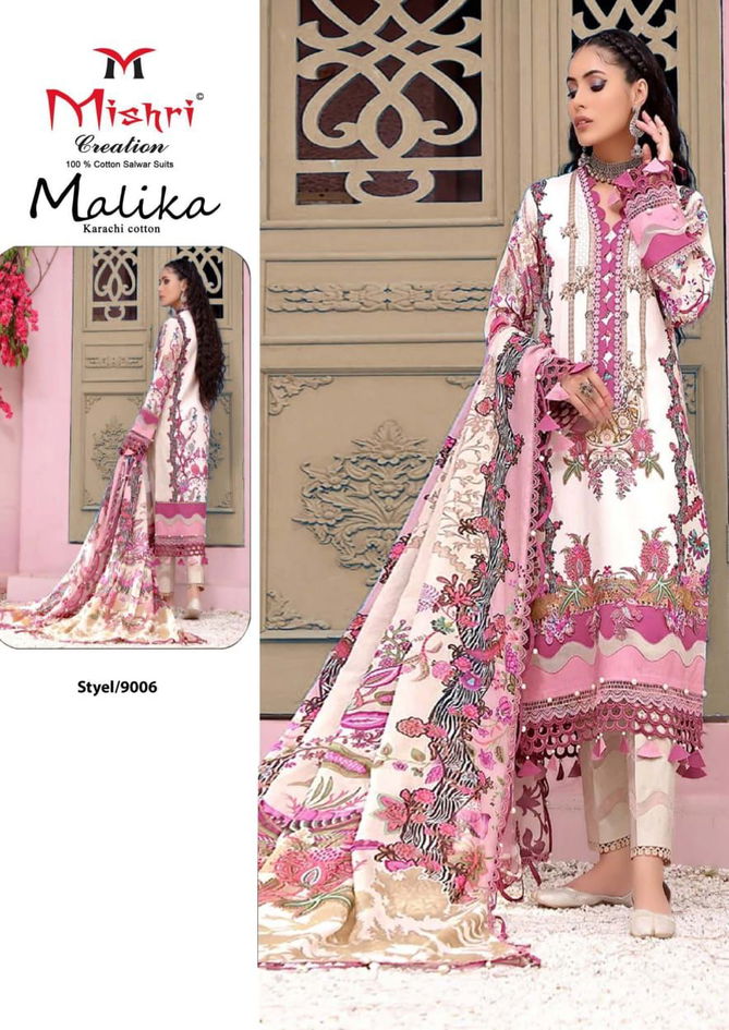 Malika Vol 9 By Mishri  Karachi Cotton Dress Material Catalog